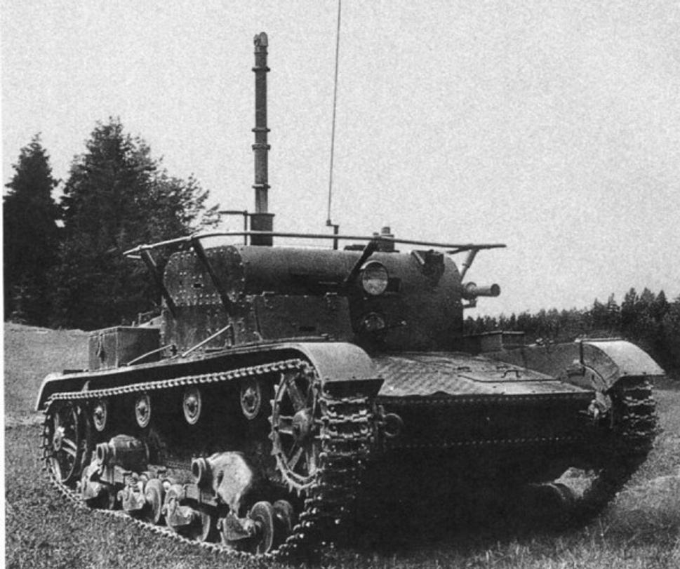 T-26BSNP při zkouškách na Ližském dělostřeleckém polygonu