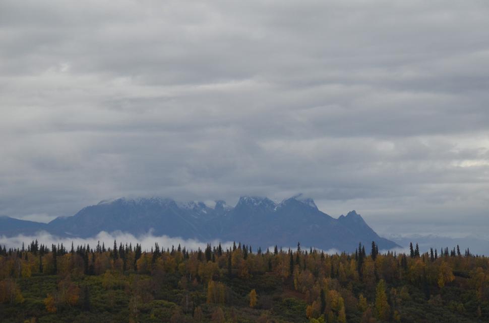 Najvyšší vrch Ameriky - Denali (Mt. McKinley), tam niekde za oblakmi