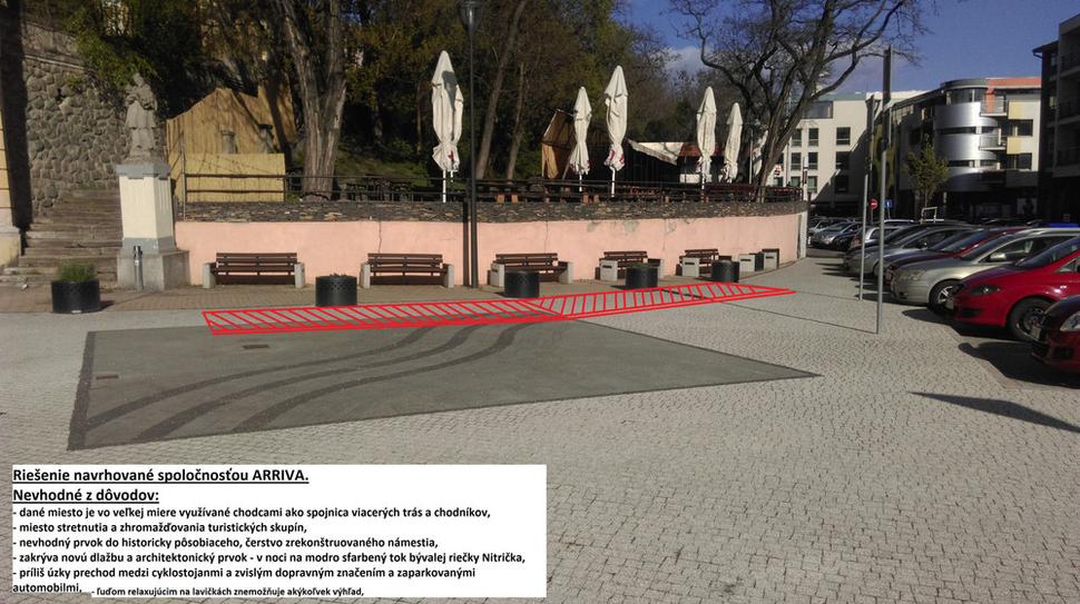 Župné námestie - Pôvodný návrh osadenia