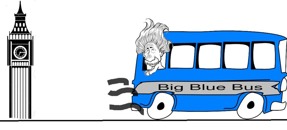 Einstein frčiaci autobusom