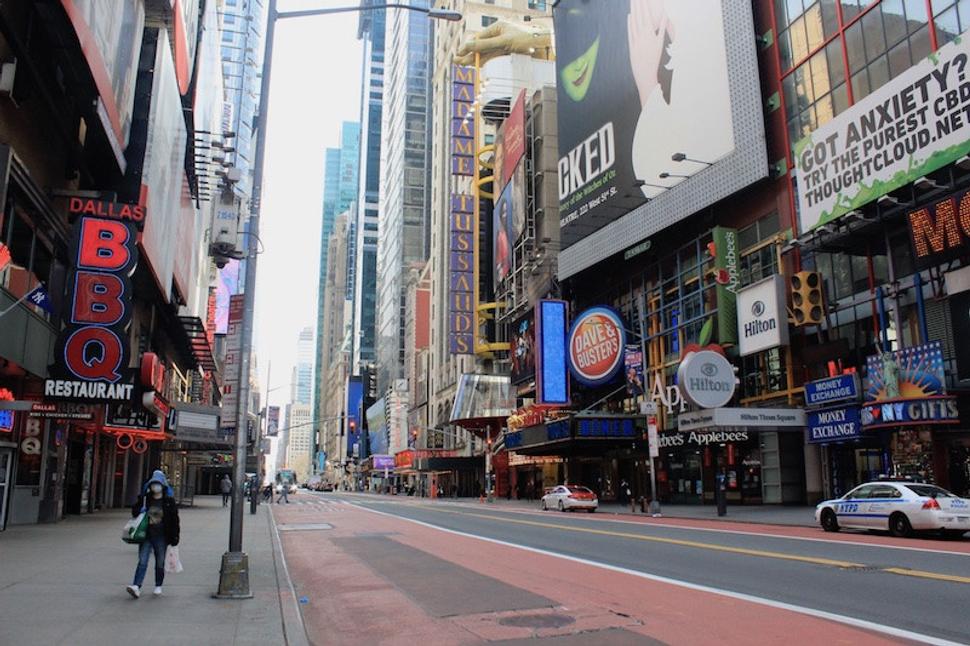 Vyľudnený Manhattan počas jarných mesiacov
