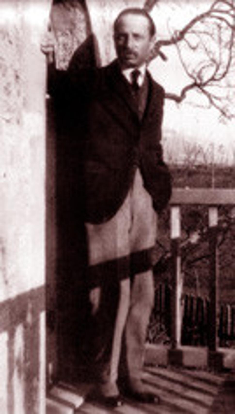 Rilke na balkóne zámku Muzot, 1923