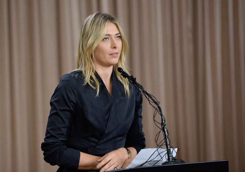 Mária Šarapovová na tlačovej konferencii po prevalení škandálu