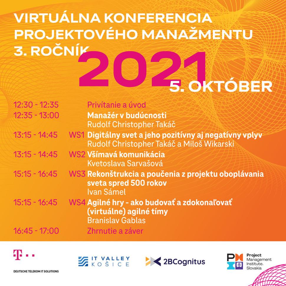 Program Virtuálnej PM Konferencie 2021