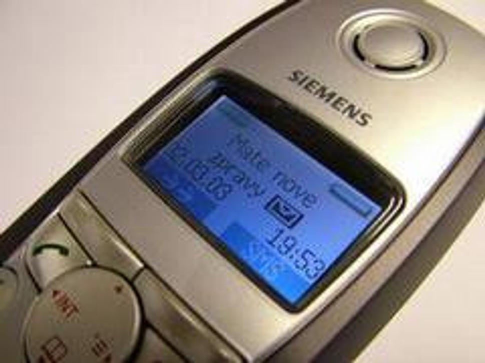 Prijatá SMS správa, ktorá bola zaslaná z pevnej linky.