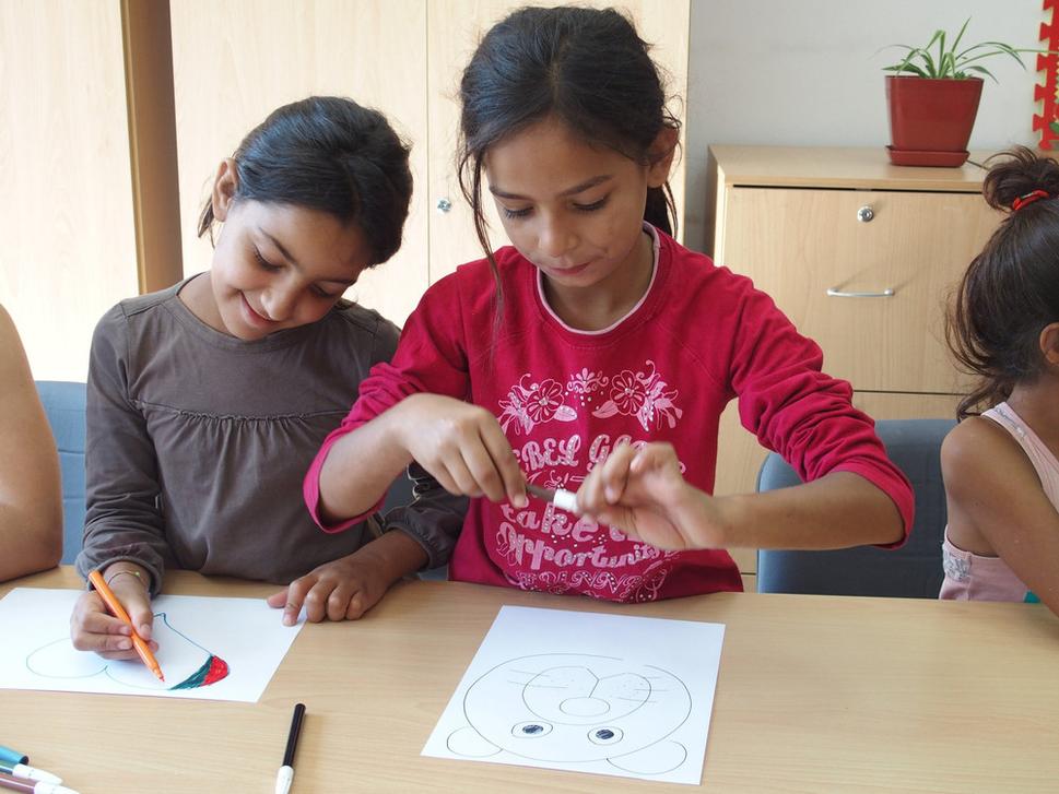 Children from the local communities, whom Adra Albania work with.