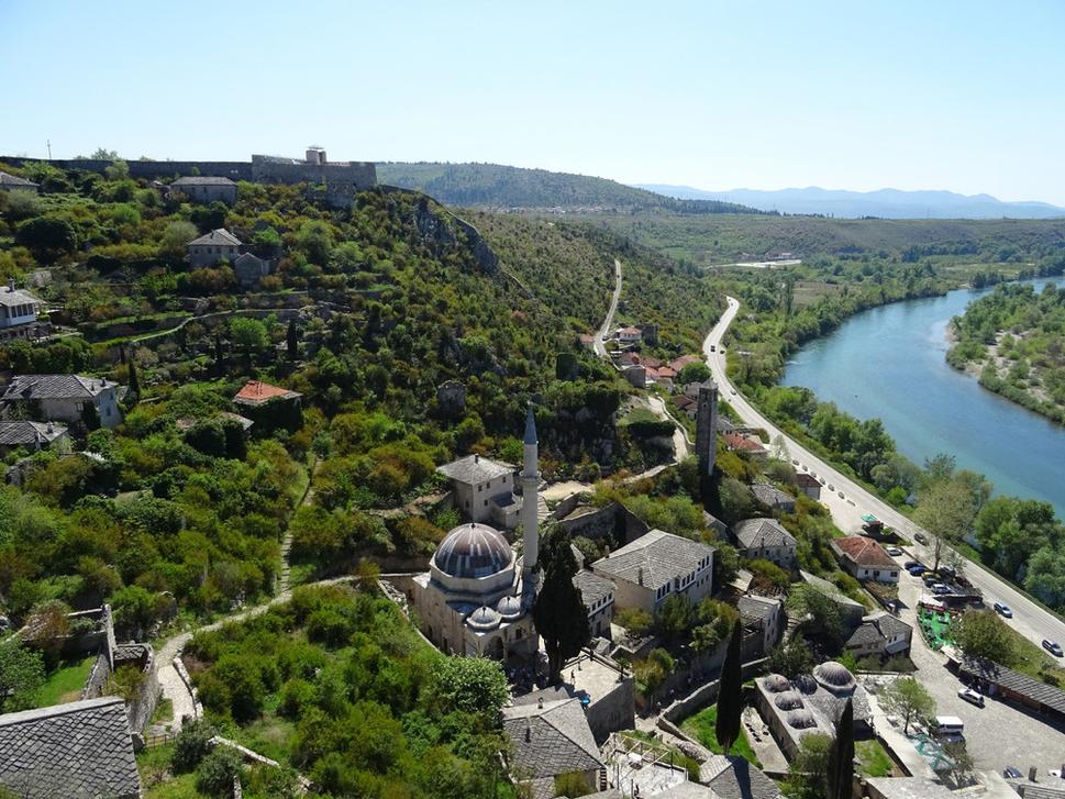 Výhľad na rieku Neretva a Počitelj