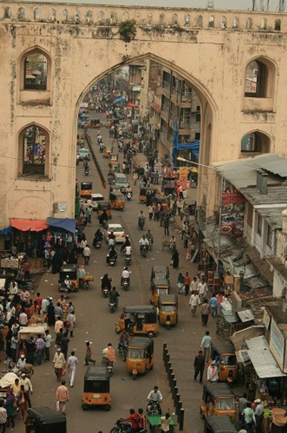 Rusna ulica v Hyderabad