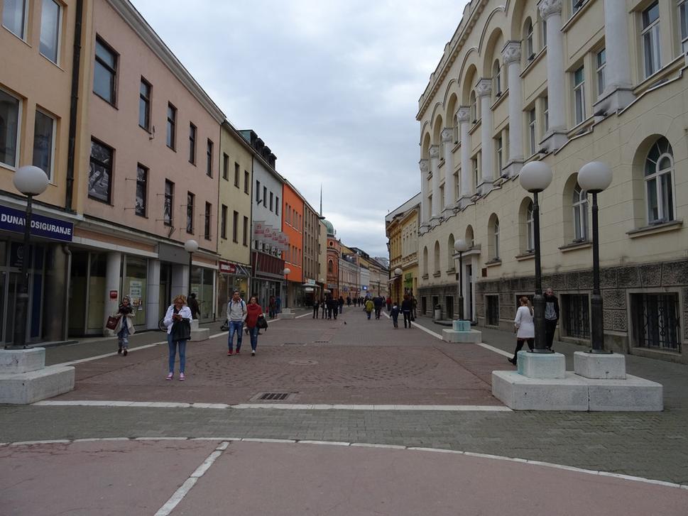 Pešia zóna (korzo) v centre mesta.