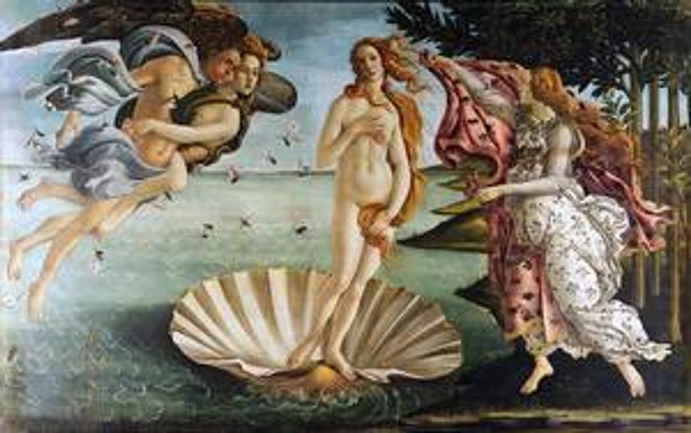 Sandro Botticelli - Zrodenie Venuše