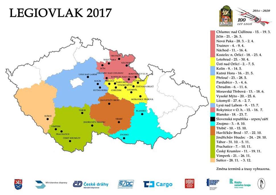 Program Legiovlaku pro rok 2017