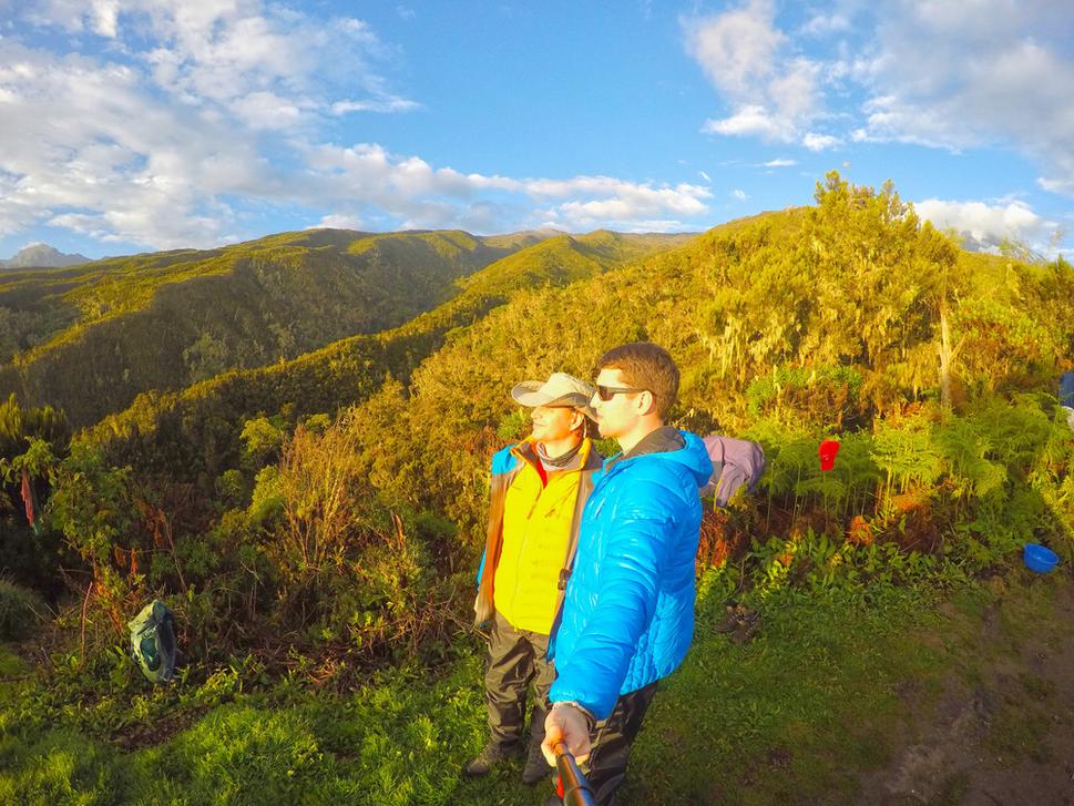 Po prvon dni v kempe Machame 2.835 m.n.m.