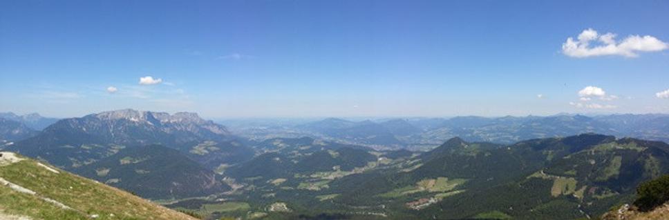 Panoramatická z Hitlerovho sídla na Bavorské Alpy