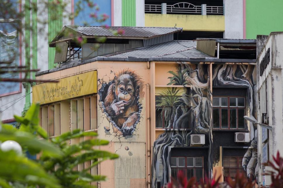 Kuching, streetart v centre