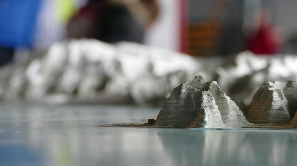 3D mapa Islandu v radnici hlavného mesta