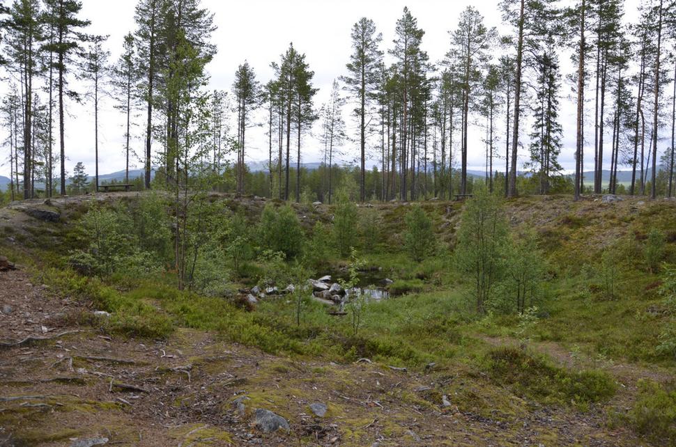 kráter po meteorite Torbygget