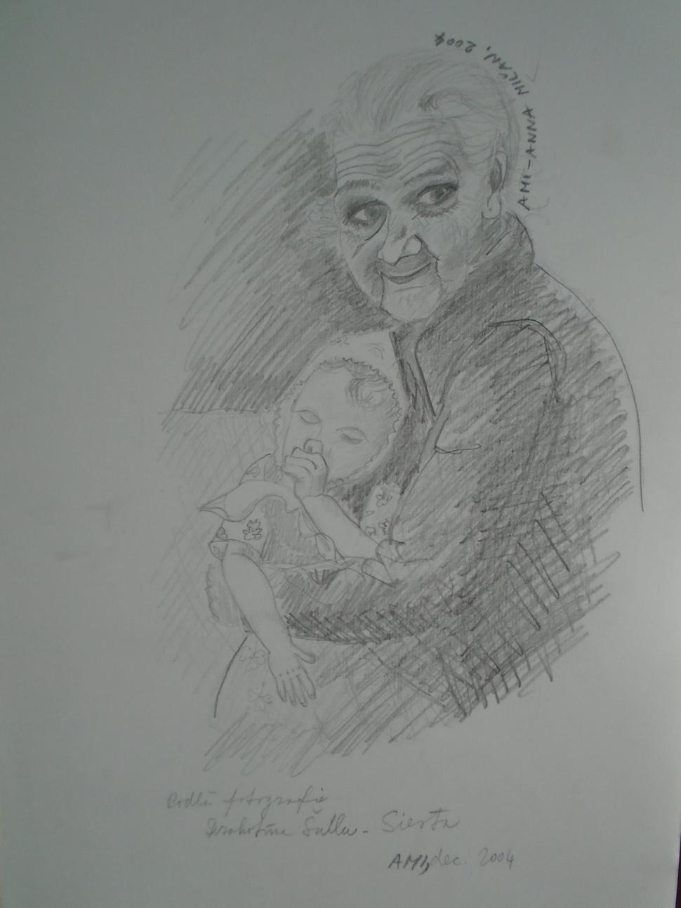 S láskou... 2004 (moja interpretácia kresbou fotografie Siesta od Šullu)