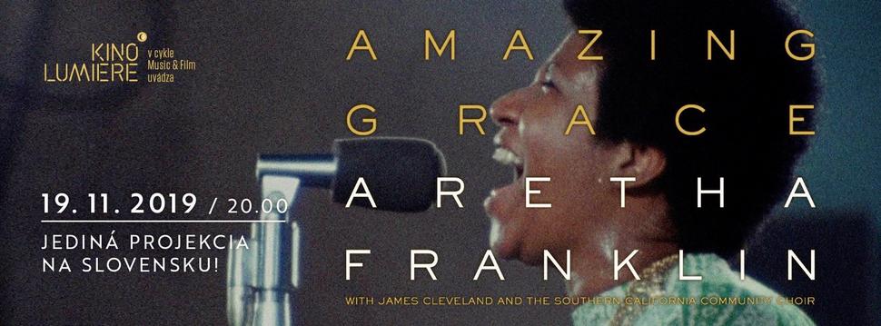 • Banner na film Aretha Franklin: Amazing Grace v Kine Lumière. •