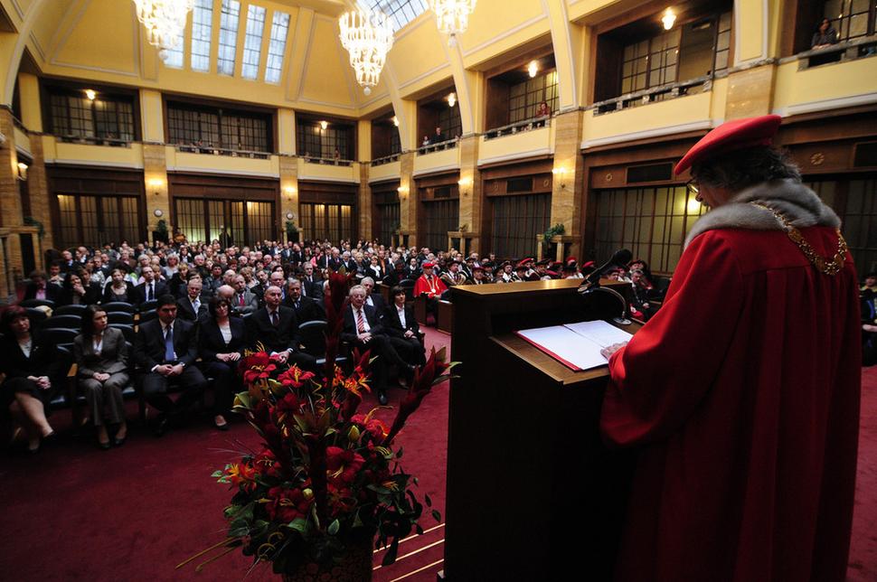 Inaugurácia rektora Univerzity Komenského v Bratislave vo februári 2015.