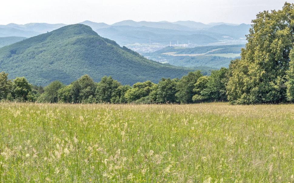 Jastrabský chrbát. V pozadí Žiar nad Hronom