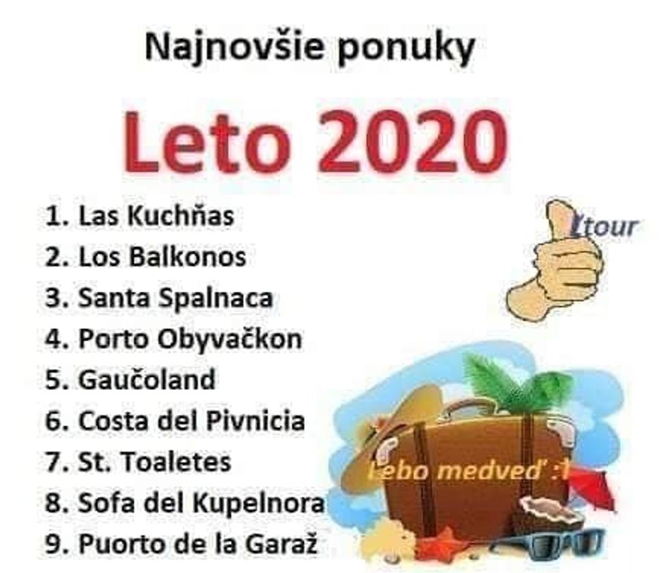 TOP-destinácie na zotavenie sa z dôsledkov koronavírusovej pandémie v lete 2020.