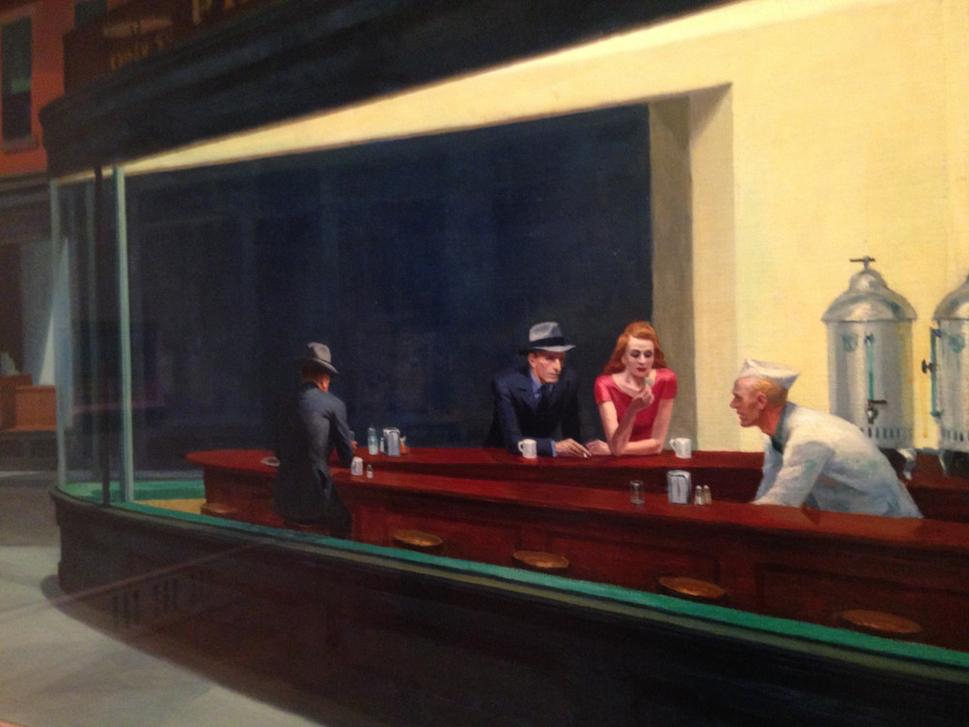 Asi najznámejší obraz z Art Institute of Chicago - Nighthawks
