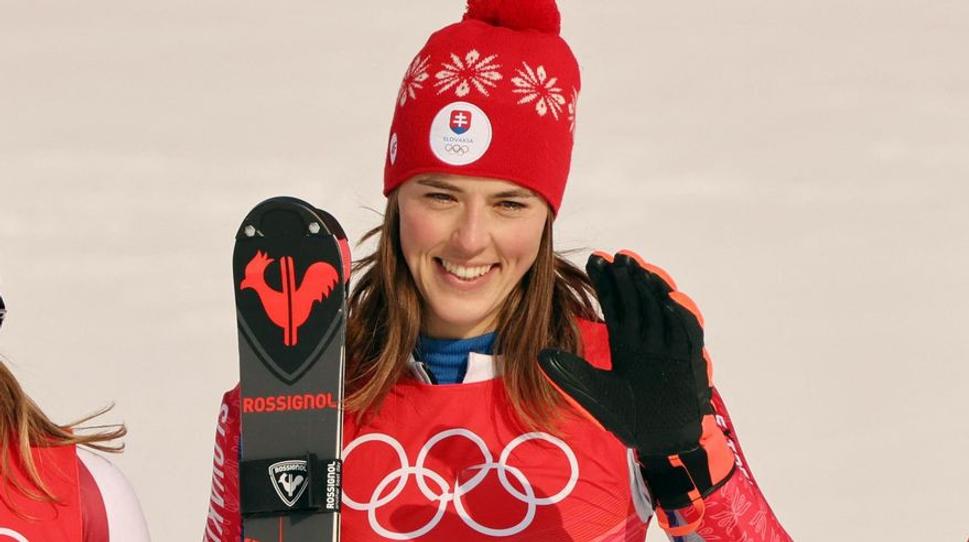 Petra Vlhová je šťastná, usmiala, je to novú zlatú medailu v Pekingu 2022.