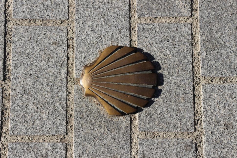 Bloudit na Camino prakticky nelze, v městech vás vede tenhle typický znak.