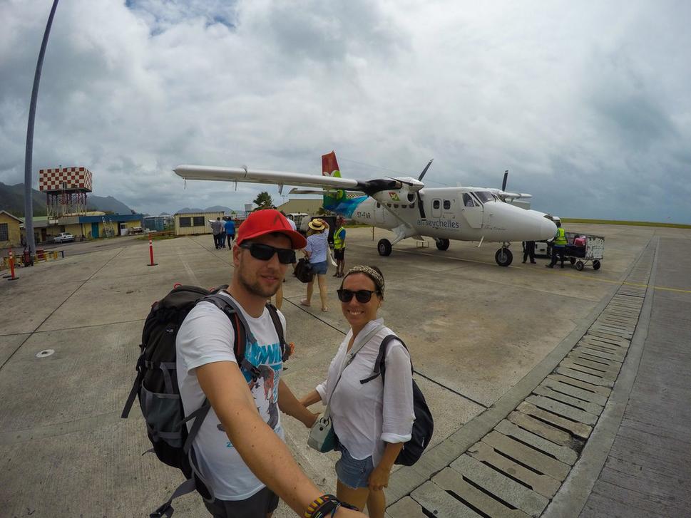Prelet malým lietadlom medzi ostrovom Mahé a Praslin trval iba 20 minút.