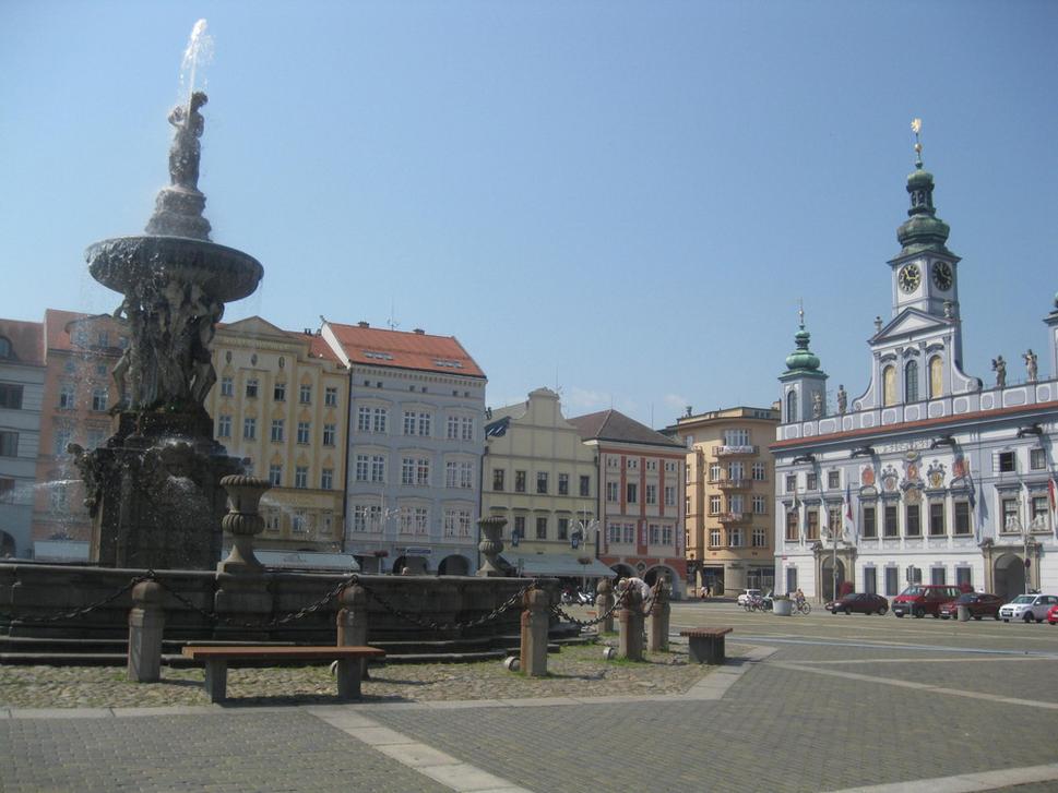 Námestie v Českých Budějoviciach bolo mojou poslednou potulkou po južných Čechách.