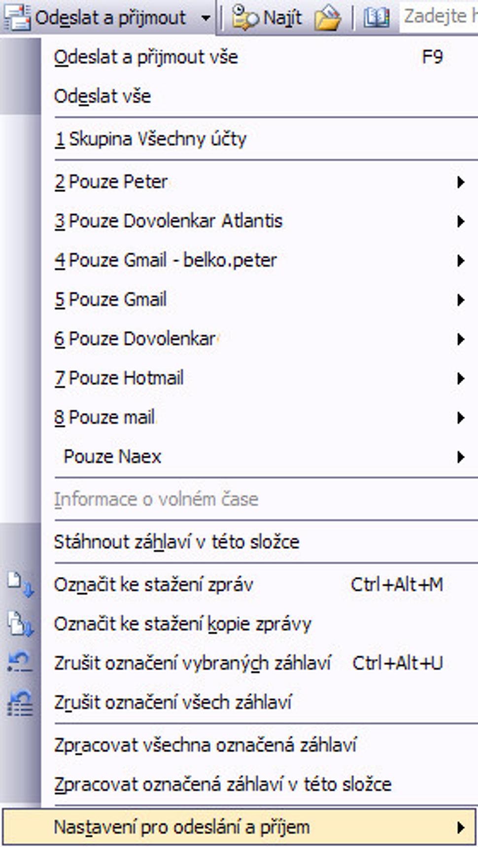 Odoslanie a príjem