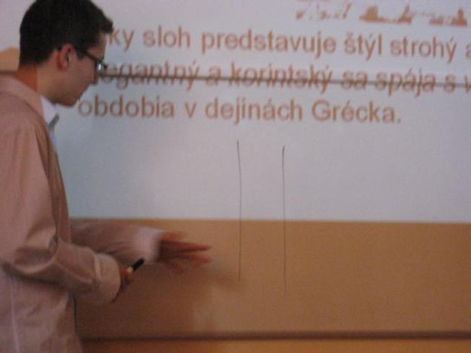 Názorná ukážka pomocou kreslenia počas prezentácie.