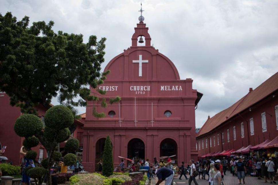 Christ Church Melaka s jedinečnou červenou farbou