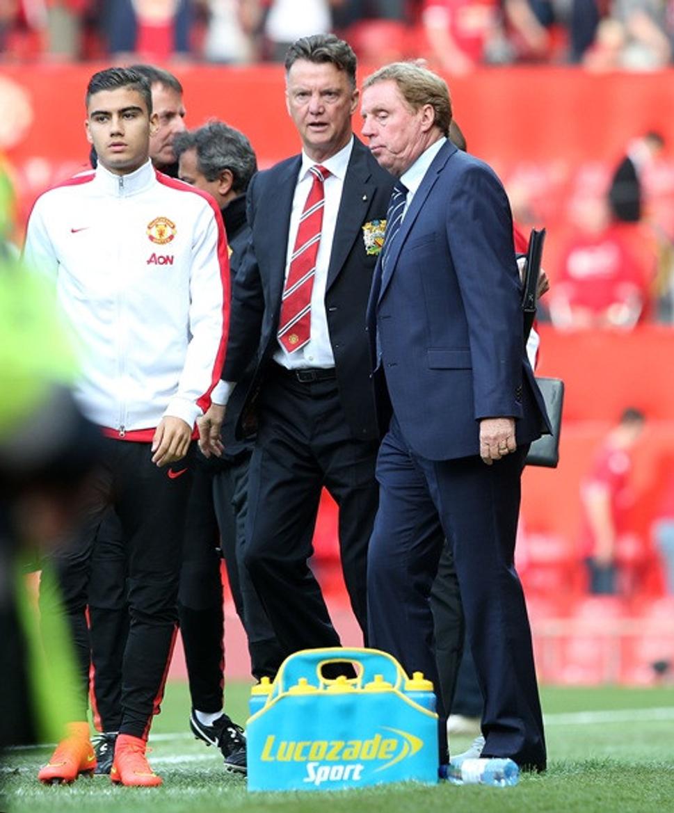 Manažéri Louis Van Gaal a Harry Redknapp.