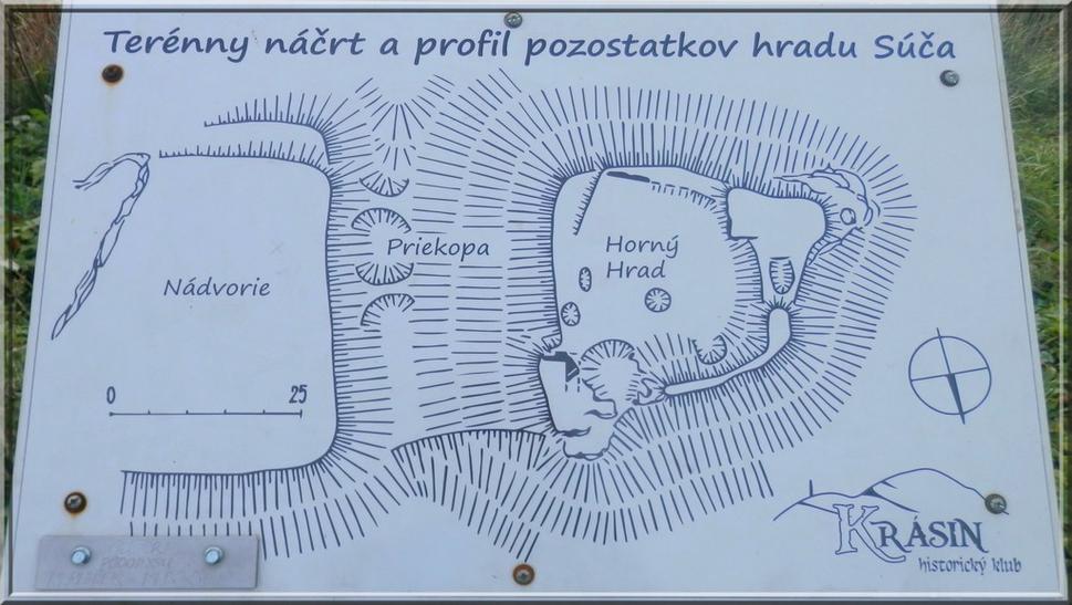 Prakticky žiadne pozostatky bývalého hradu, ktorý mal horný hrad a dolné nádvorie