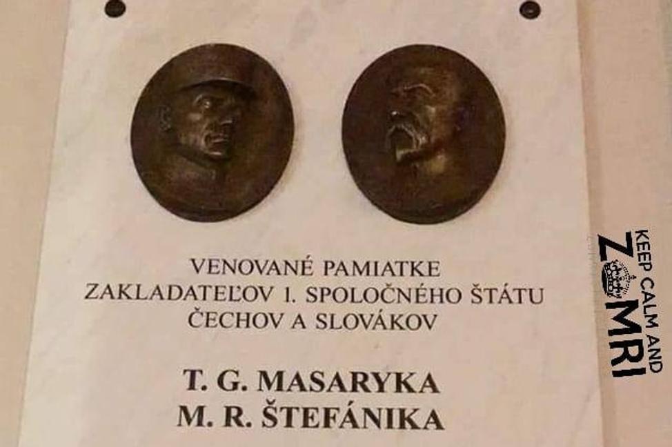 T. G. Masaryk a Nesrovnalova pamätná tabuľa