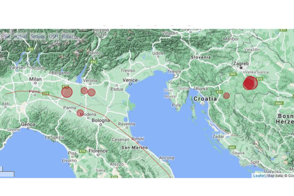 Synchronicita silných zemetrasení v Chorvátsku a severnom Taliansku 2020-21