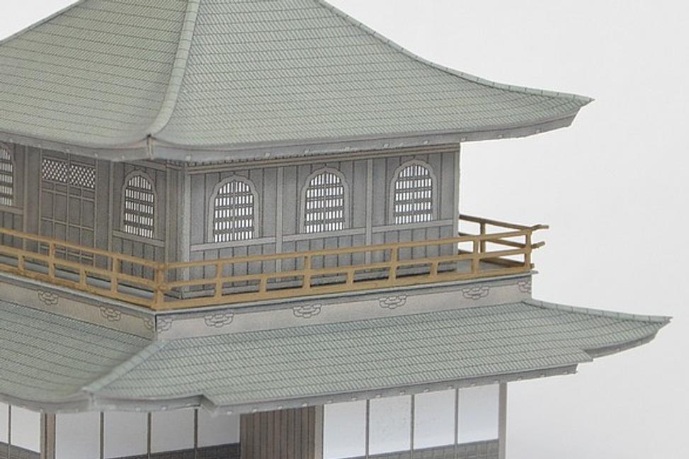 Z mojej papierovej dielne: Strieborný pavilón v japonskom meste Kjóto