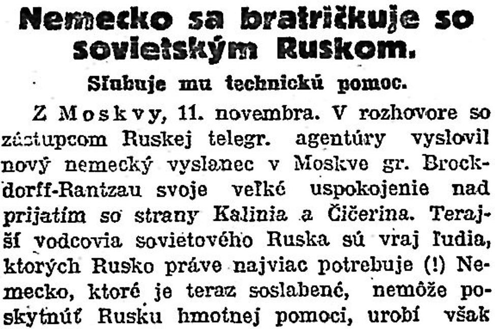 Zaujímavosti zo storočných novín (11. - 17.11.1922)