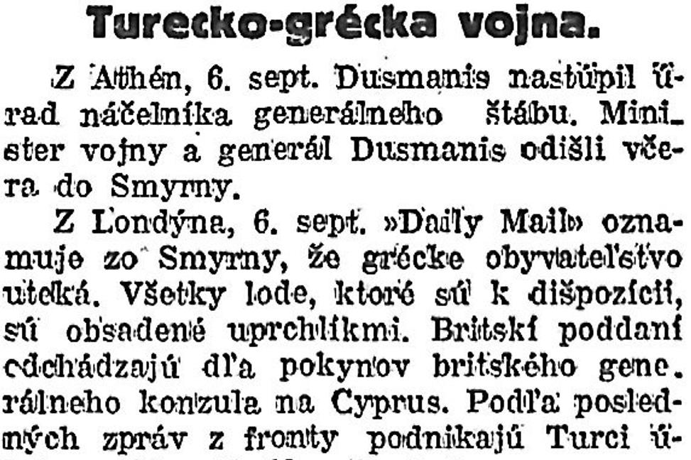 Zaujímavosti zo storočných novín (2. - 8.9.1922)