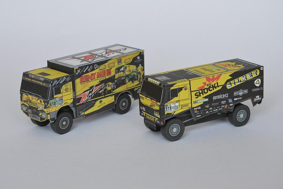 Z mojej papierovej dielne: miniboxy z rallye Dakar