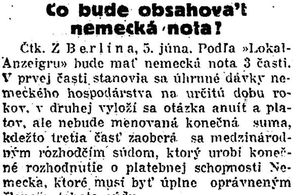 Zaujímavosti zo storočných novín (2. - 8.6.1923)
