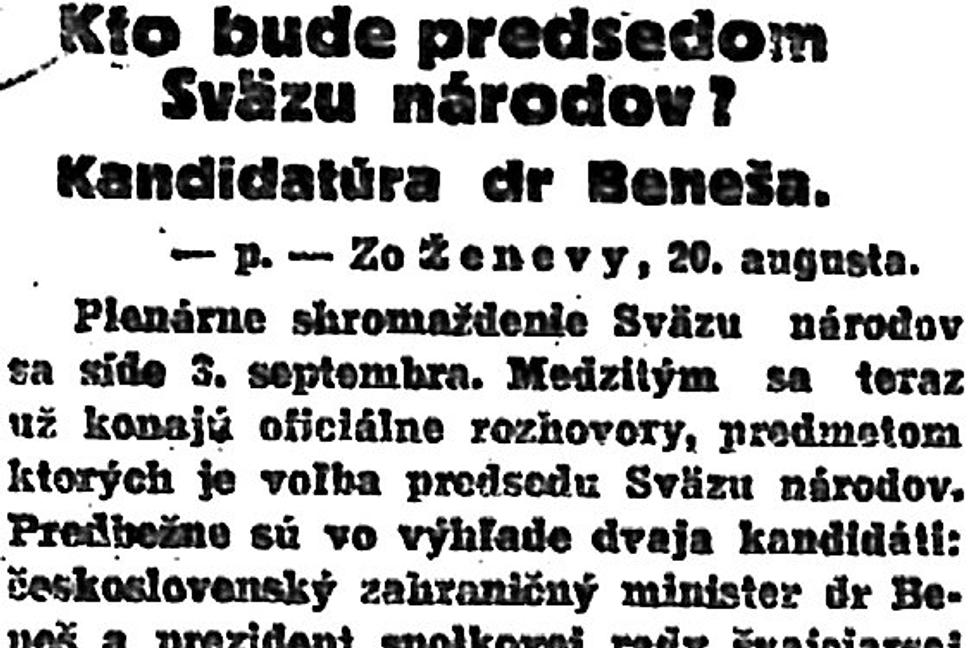 Zaujímavosti zo storočných novín (18. - 24.8.1923)