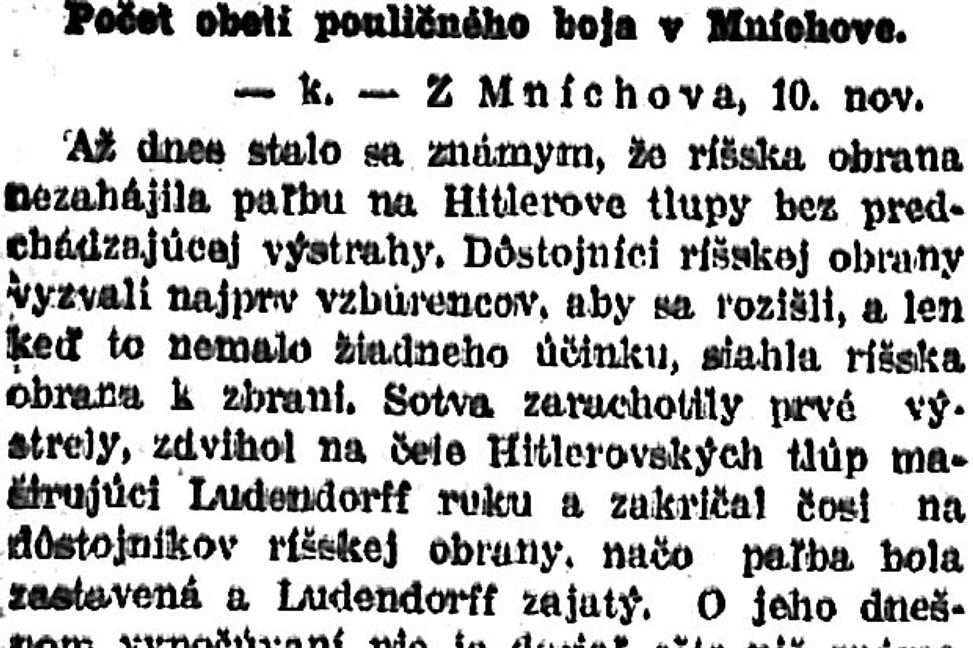 Zaujímavosti zo storočných novín (10. - 16.11.1923)