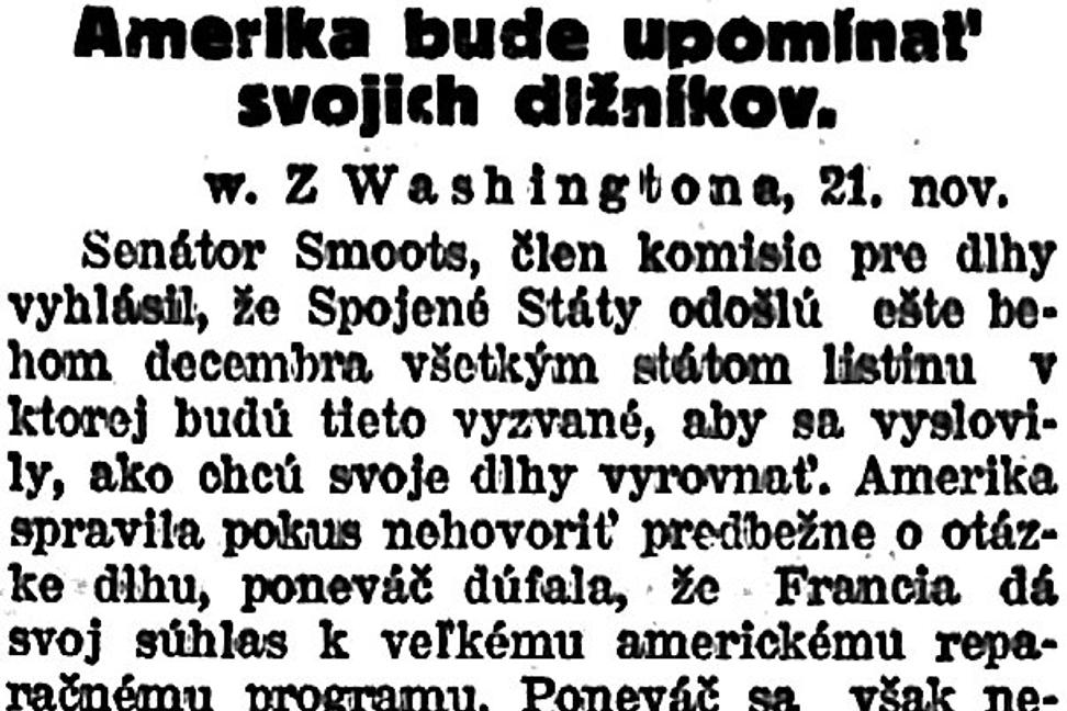 Zaujímavosti zo storočných novín (17. - 23.11.1923)