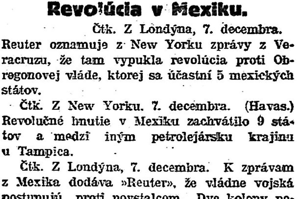 Zaujímavosti zo storočných novín (8. - 14.12.1923)
