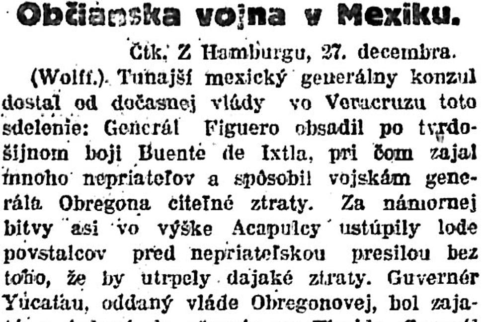 Zaujímavosti zo storočných novín (22. - 28.12.1923)