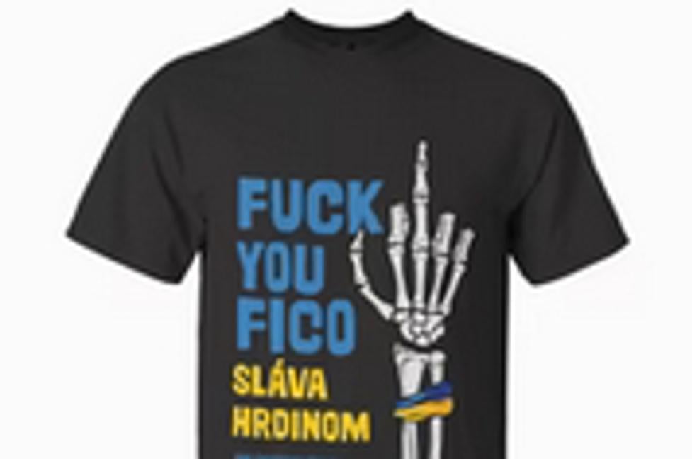 "Krásne" tričko v E-shope za príspevok na muníciu pre Ukrajinu.