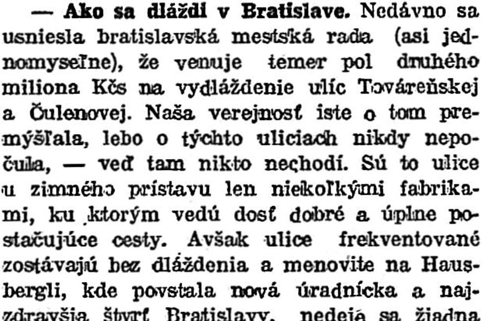 Zaujímavosti zo storočných novín (3. - 9.10.1925)
