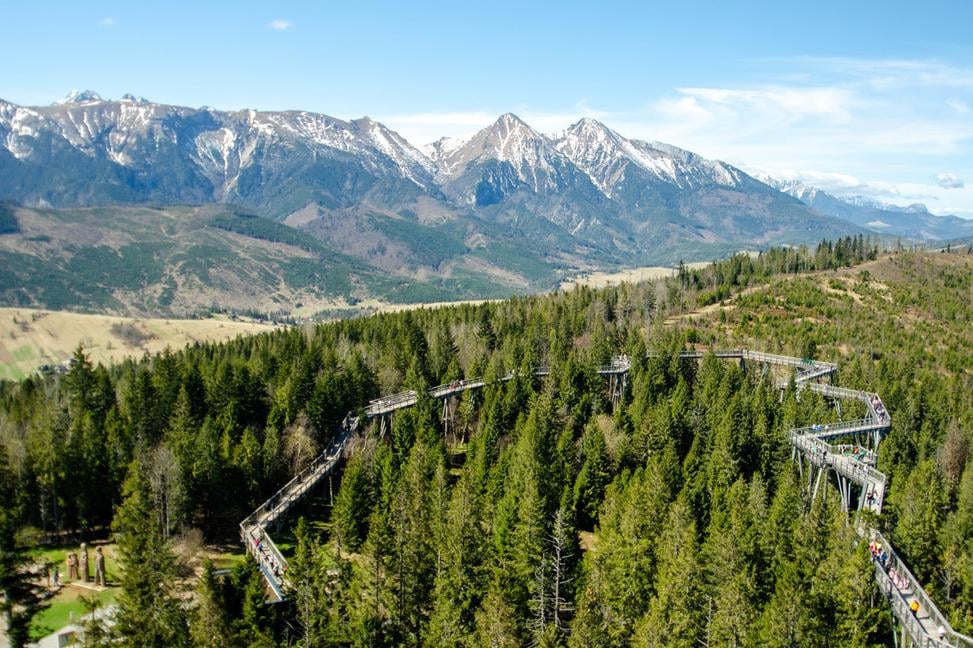 Ždiar I., okres Poprad : Bachledova dolina - Chodník korunami stromov